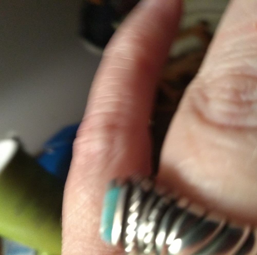 Turquoise ring sz 7 - Picture 3 of 5